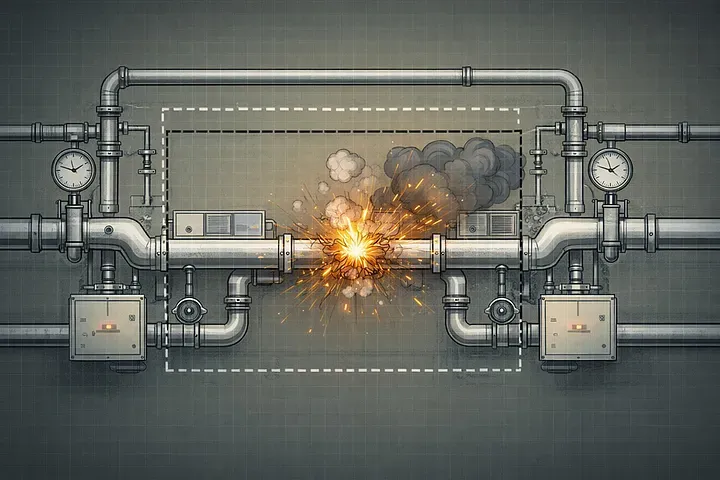 Risk Management under Real Velocity: Push Detection Downstream, Limit Blast Radius
